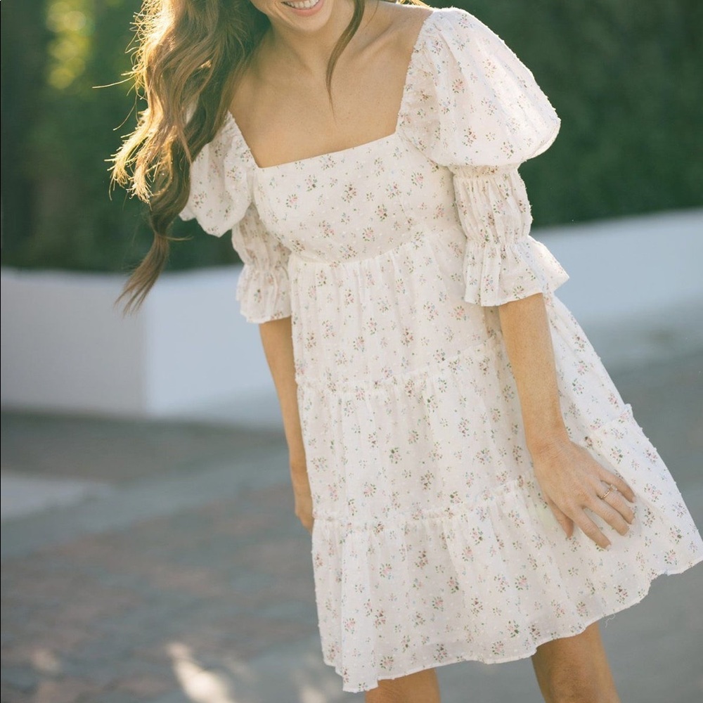 ALEXANDRA SQUARE NECK MINI DRESS